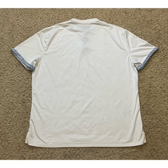 Mantra Golf Men White Catalyst Coral Contrast Golf Polo Shirt Size XXL 2XL EUC - Picture 4 of 4